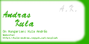 andras kula business card